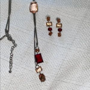Necklace and earrings